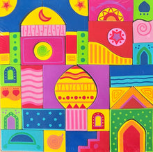 Wooden castle building blocks