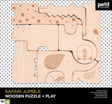 Safari Wooden Puzzle & Play Set