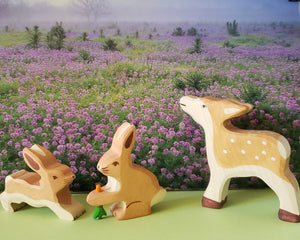 Fawn and Rabbits -Set of 3