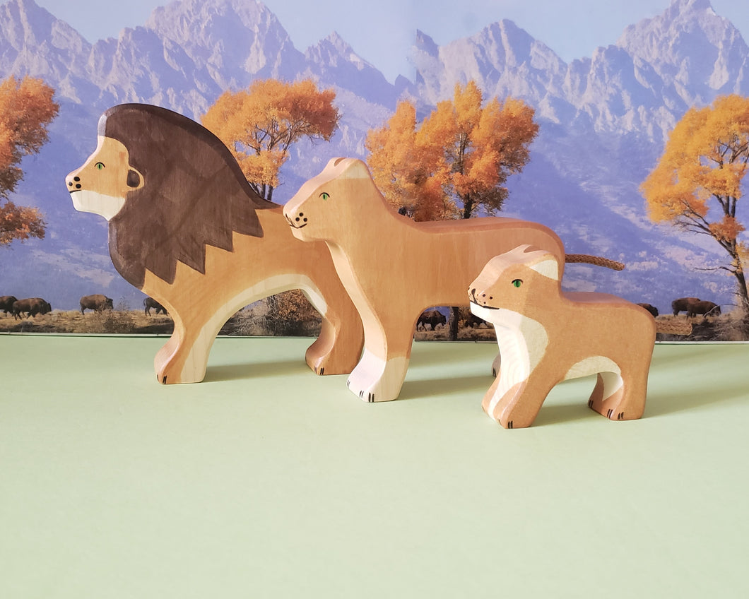 Lion family set holztiger