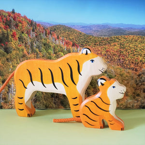 Tiger with cub-Set of 2-Holztiger