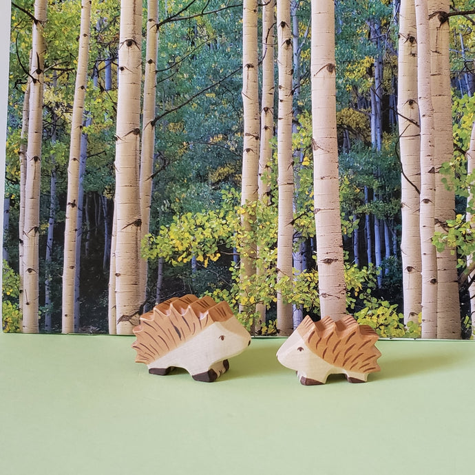 Hedgehog with Hoglet-Set of 2-Holztiger