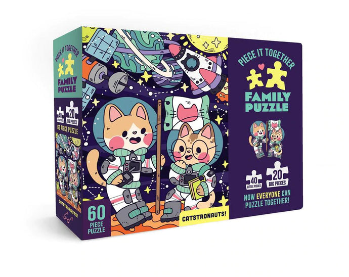 Piece It Together Family Puzzle: Catstronauts!