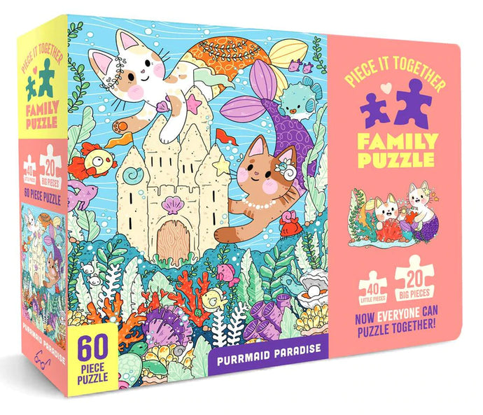 Piece It Together Family Puzzle: Purrmaid Paradise